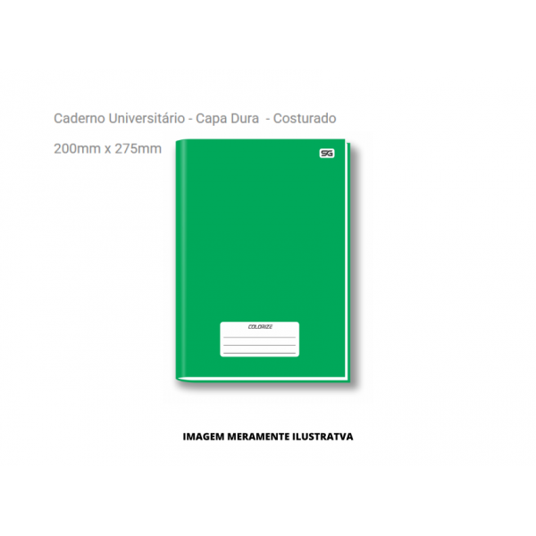 CADERNO - SIDGRAPH - 1 MATERIA BROCHURA VERDE 96F